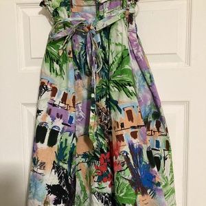 Women’s Petite City Print Midi Skirt